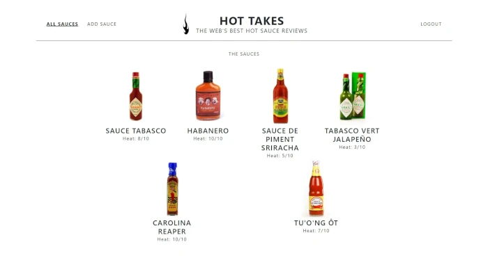 aperçu du site web Hot Takes